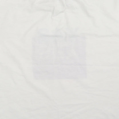 SheIn Womens White  Polyester Basic T-Shirt Size M Crew Neck - SAY YES