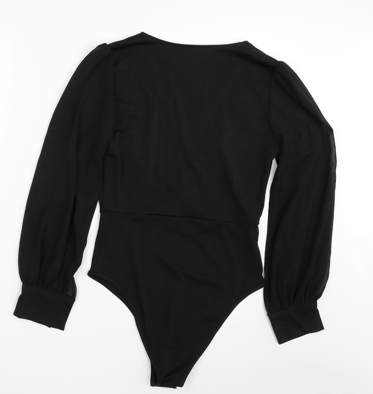 SheIn Womens Black  100% Polyester Bodysuit One-Piece Size S  Snap - Item Length -30in