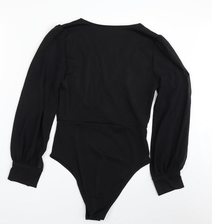 SheIn Womens Black  100% Polyester Bodysuit One-Piece Size S  Snap - Item Length -30in