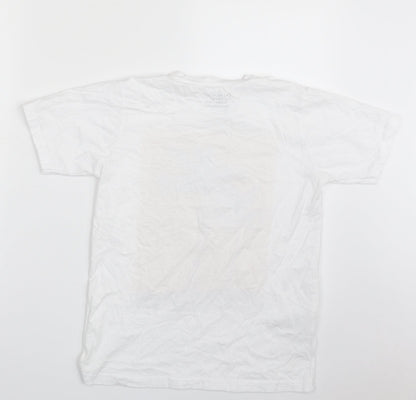 Primark Boys White  100% Cotton Pullover T-Shirt Size 10-11 Years Crew Neck Pullover - San Francisco Vibes