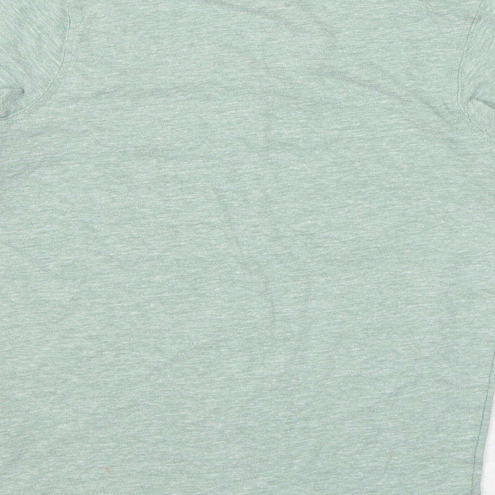 Carter's Boys Green  Cotton Basic T-Shirt Size 4 Years Round Neck Pullover - American football