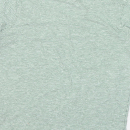 Carter's Boys Green  Cotton Basic T-Shirt Size 4 Years Round Neck Pullover - American football
