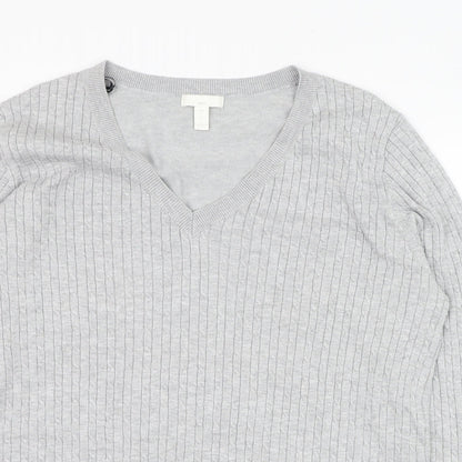 Womens UK Size L H&M Grey Pullover Jumper