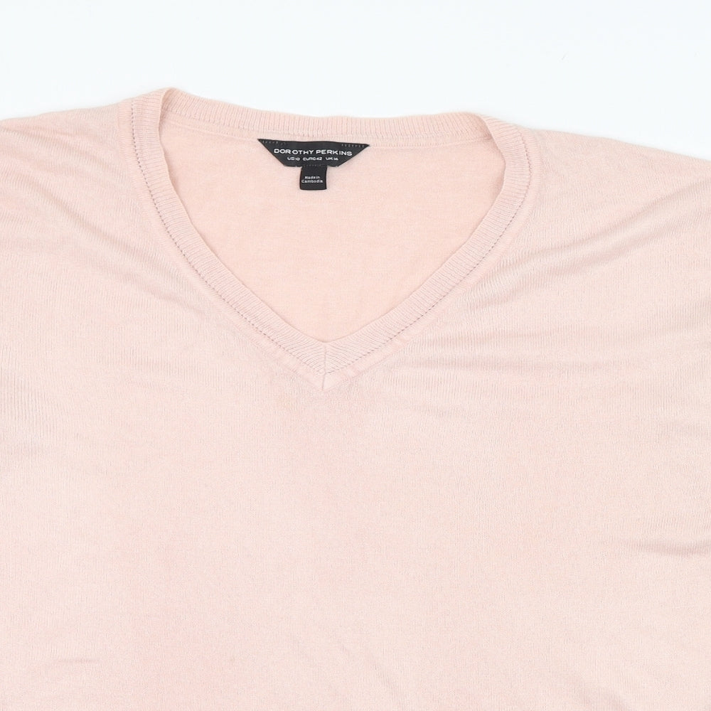 Womens UK Size 14 Dorothy Perkins Pink Pullover Jumper