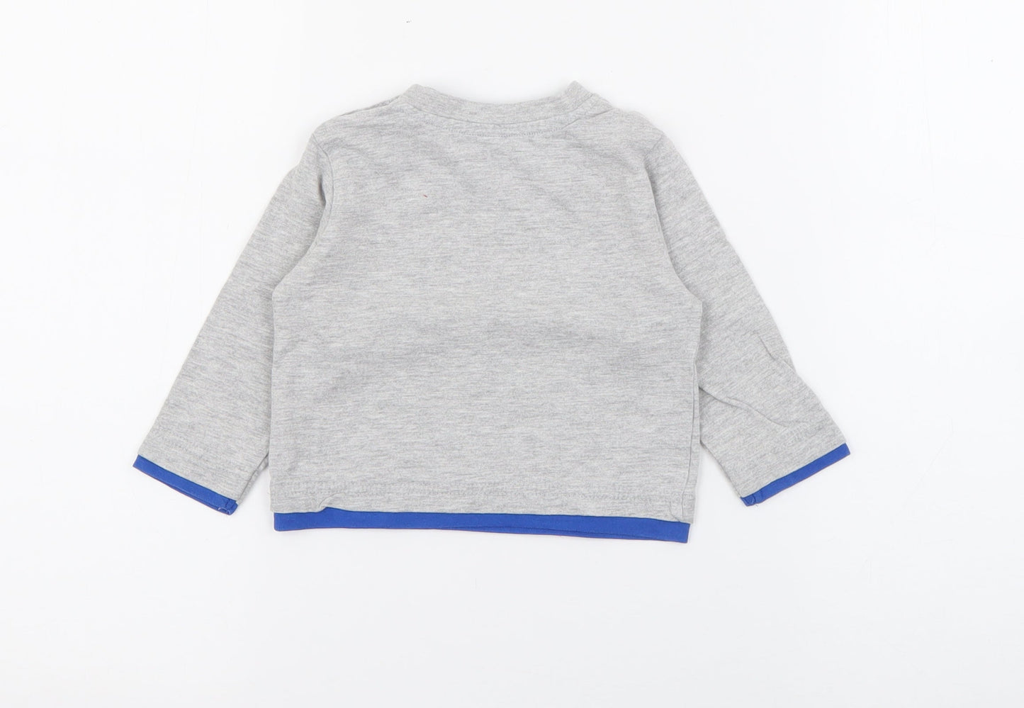 Dunnes Stores Baby Green  Cotton Pullover T-Shirt Size 6-9 Months Crew Neck Snap