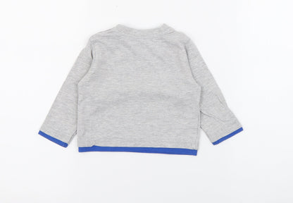 Dunnes Stores Baby Green  Cotton Pullover T-Shirt Size 6-9 Months Crew Neck Snap