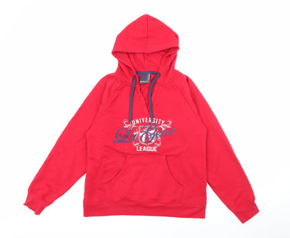 Womens UK Size S LA Gear Red Pullover Hoodie
