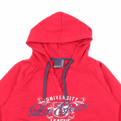 Womens UK Size S LA Gear Red Pullover Hoodie