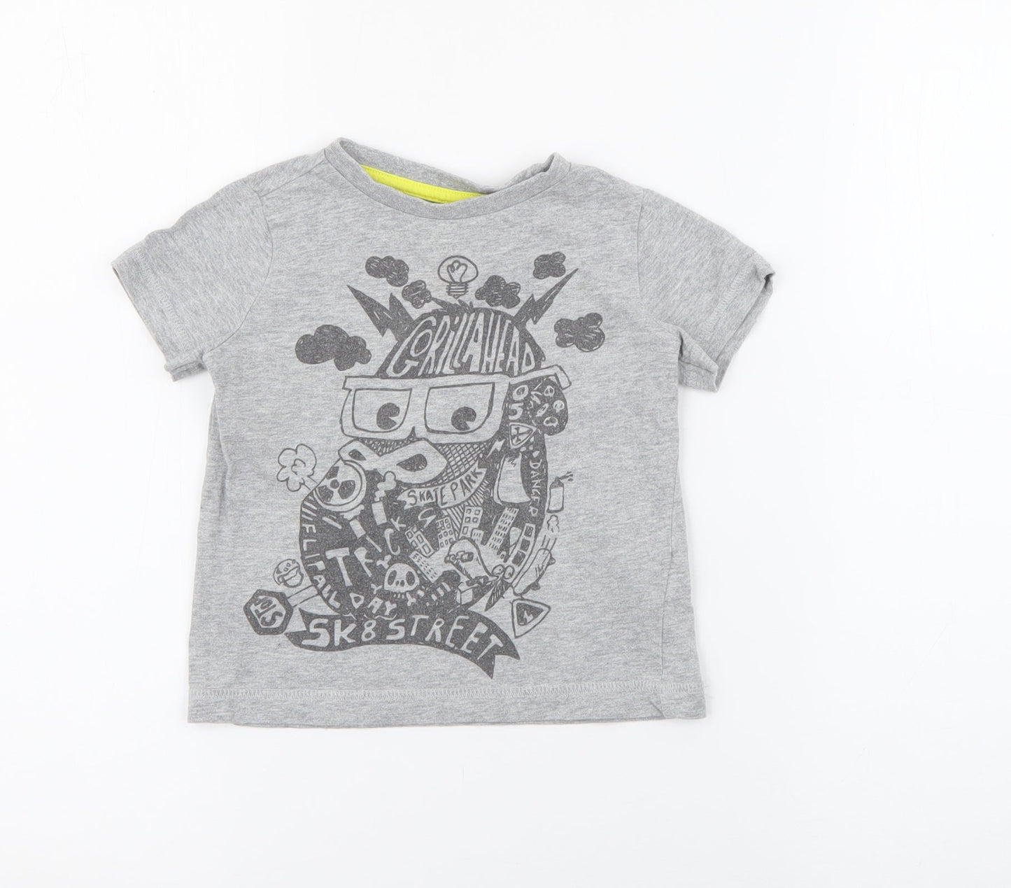 F&F Baby Grey  Cotton Pullover T-Shirt Size 12-18 Months Crew Neck