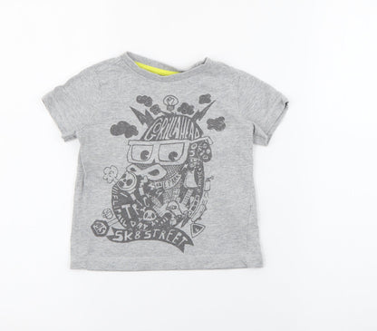 F&F Baby Grey  Cotton Pullover T-Shirt Size 12-18 Months Crew Neck