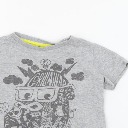 F&F Baby Grey  Cotton Pullover T-Shirt Size 12-18 Months Crew Neck