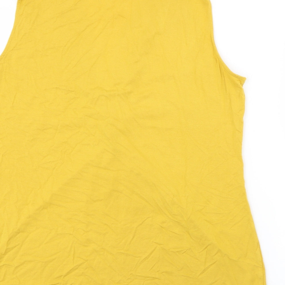 Womens UK Size 16 Marks and Spencer Yellow Pullover Jumper