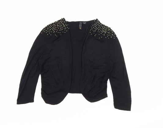 Womens UK Size 12 H&M Black Cardigan Jumper