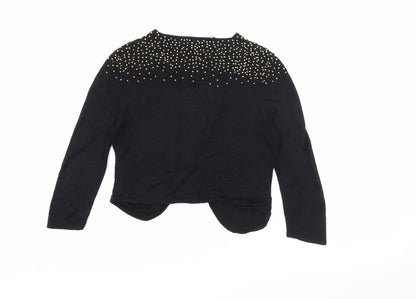 Womens UK Size 12 H&M Black Cardigan Jumper