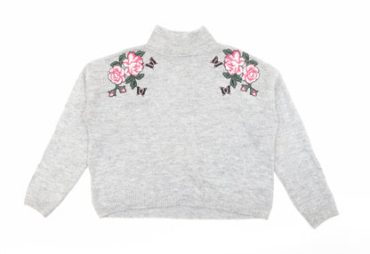 Womens UK Size M New Look Grey Pullover Jumper