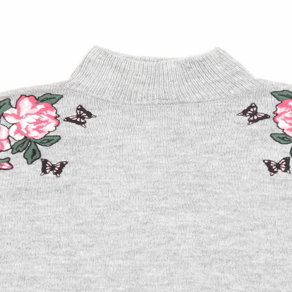 Womens UK Size M New Look Grey Pullover Jumper