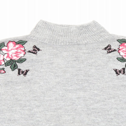 Womens UK Size M New Look Grey Pullover Jumper