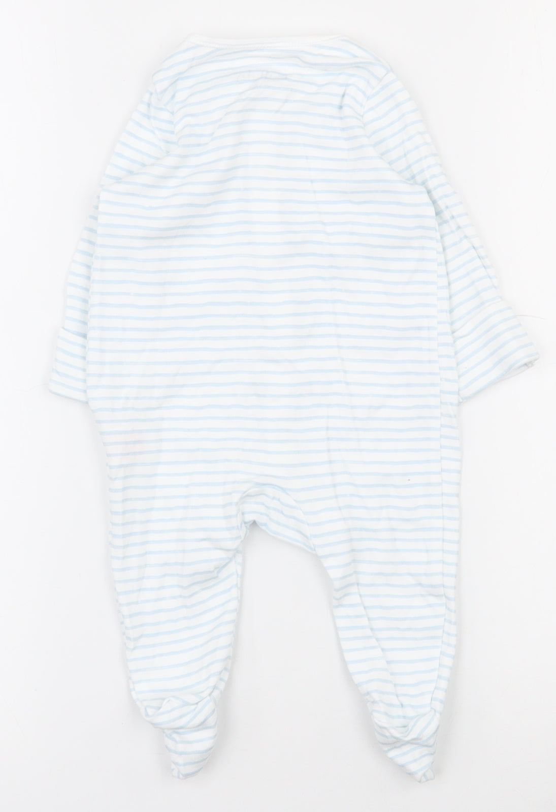 Lullaby Baby White Striped 100% Cotton Babygrow One-Piece Size 24 Months  Snap