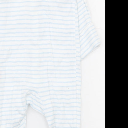 Lullaby Baby White Striped 100% Cotton Babygrow One-Piece Size 24 Months  Snap