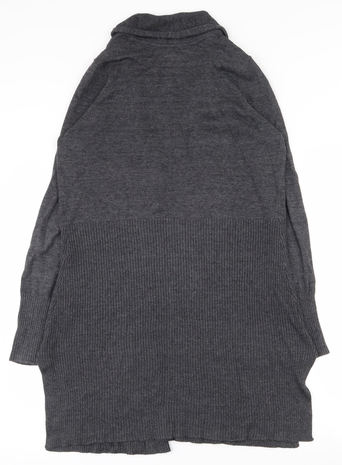 Henbury Womens Grey V-Neck  Cotton  Jumper Size XS