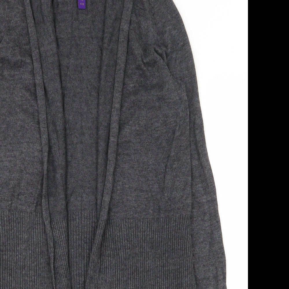 Henbury Womens Grey V-Neck  Cotton  Jumper Size XS