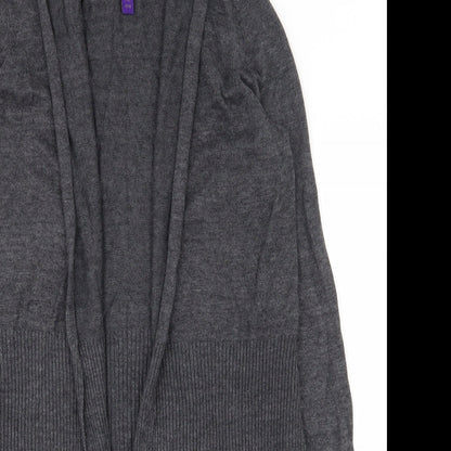 Henbury Womens Grey V-Neck  Cotton  Jumper Size XS