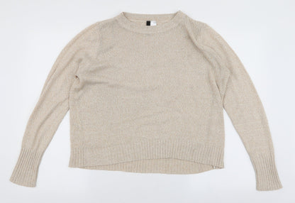 Womens UK Size L H&M Beige Pullover Jumper