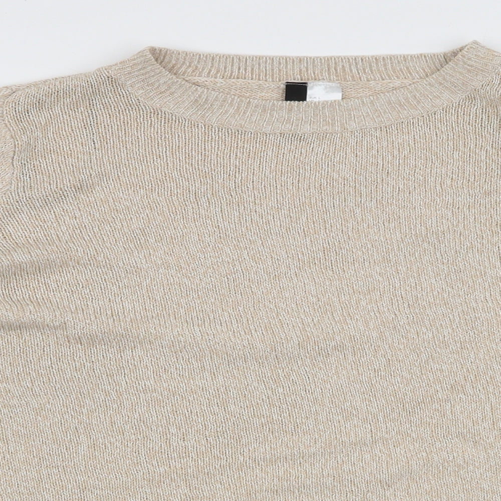 Womens UK Size L H&M Beige Pullover Jumper