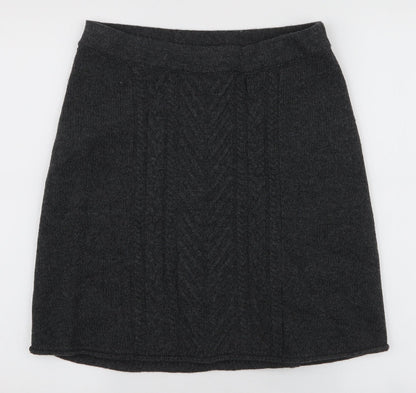 Hatley Womens Grey  Acrylic A-Line Skirt Size S