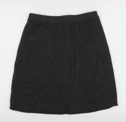 Hatley Womens Grey  Acrylic A-Line Skirt Size S