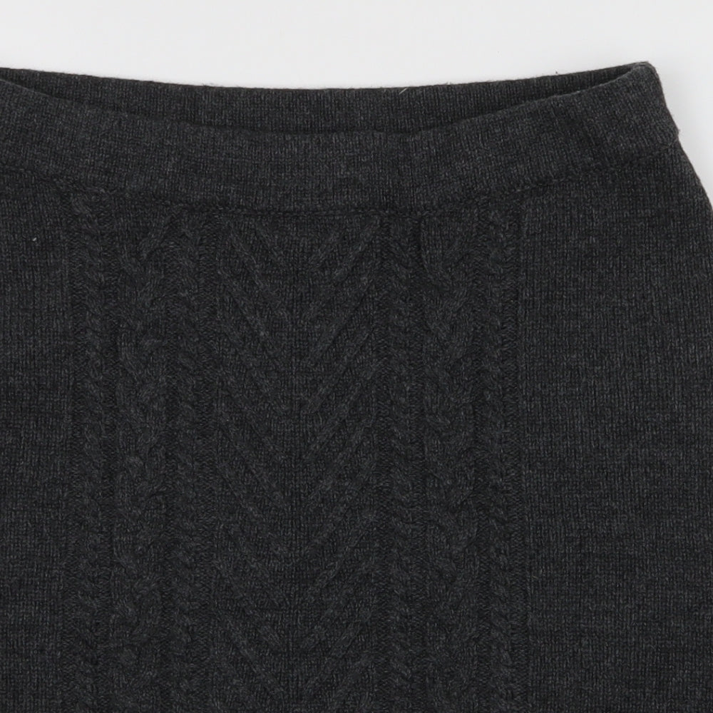 Hatley Womens Grey  Acrylic A-Line Skirt Size S