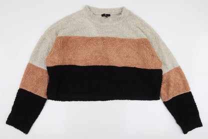 Missguided Womens Multicoloured  Polyester Pullover Sweatshirt Size 16  Pullover