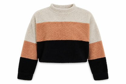 Front view of Missguided women’s multicoloured polyester pullover sweatshirt, size UK 16, pullover