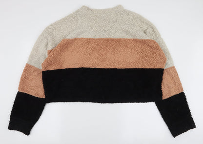 Missguided Womens Multicoloured  Polyester Pullover Sweatshirt Size 16  Pullover