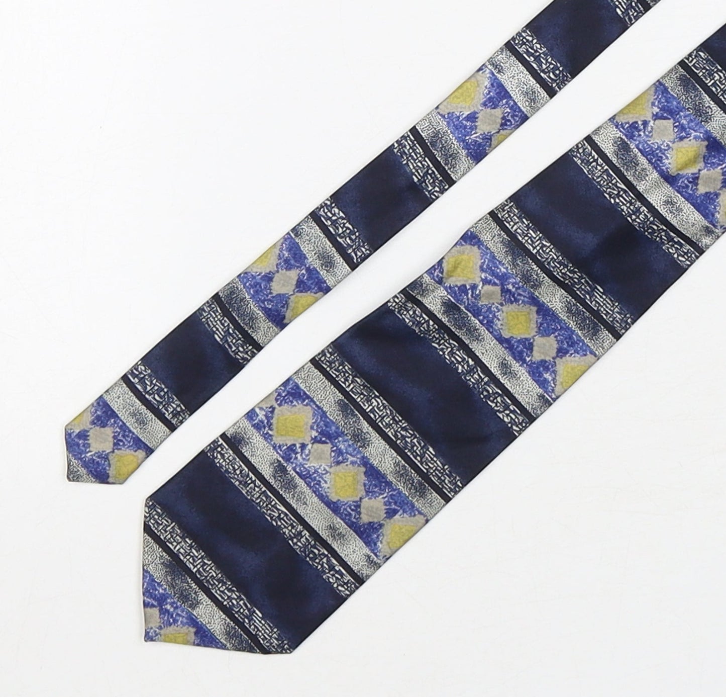Mens House of Fraser Multicoloured Geometric  Pointed Tie