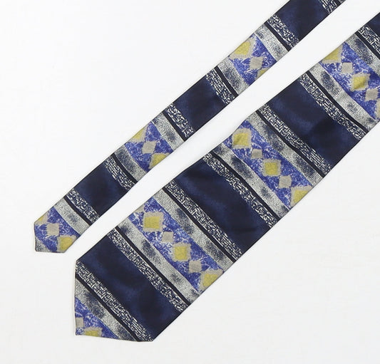 House of Fraser Mens Multicoloured Geometric Polyester Pointed Tie One Size