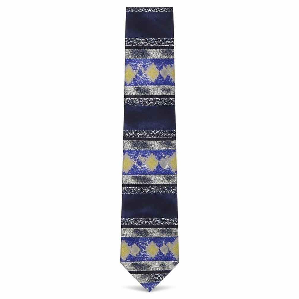 Mens House of Fraser Multicoloured Geometric  Pointed Tie