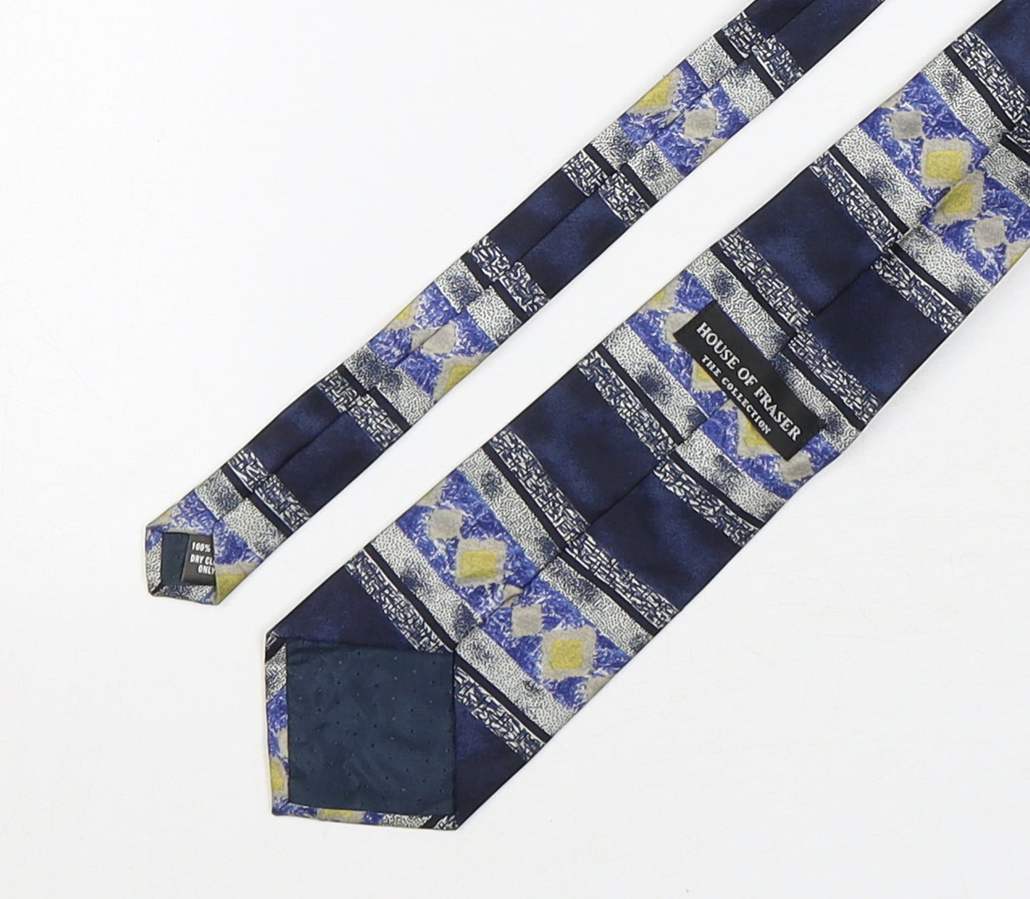 Mens House of Fraser Multicoloured Geometric  Pointed Tie