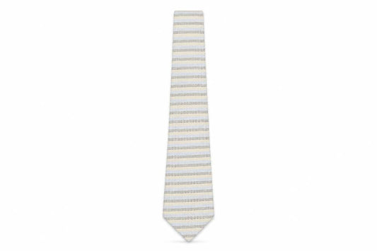 Front view of Osborne men’s multicoloured striped silk pointed tie one size