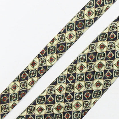Rene Chagal Mens Multicoloured Plaids & Checks Silk Pointed Tie One Size