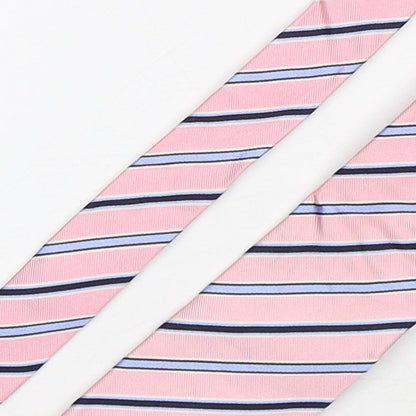 Michaelis Mens Multicoloured Striped Silk Pointed Tie One Size