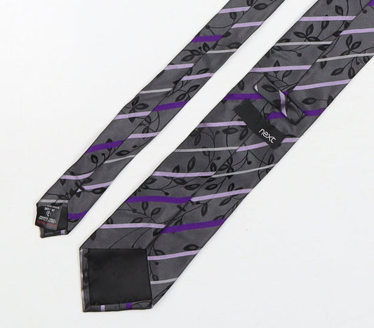 NEXT Mens Multicoloured Striped Silk Pointed Tie One Size