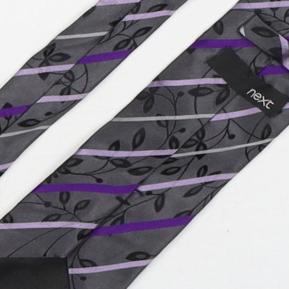 NEXT Mens Multicoloured Striped Silk Pointed Tie One Size