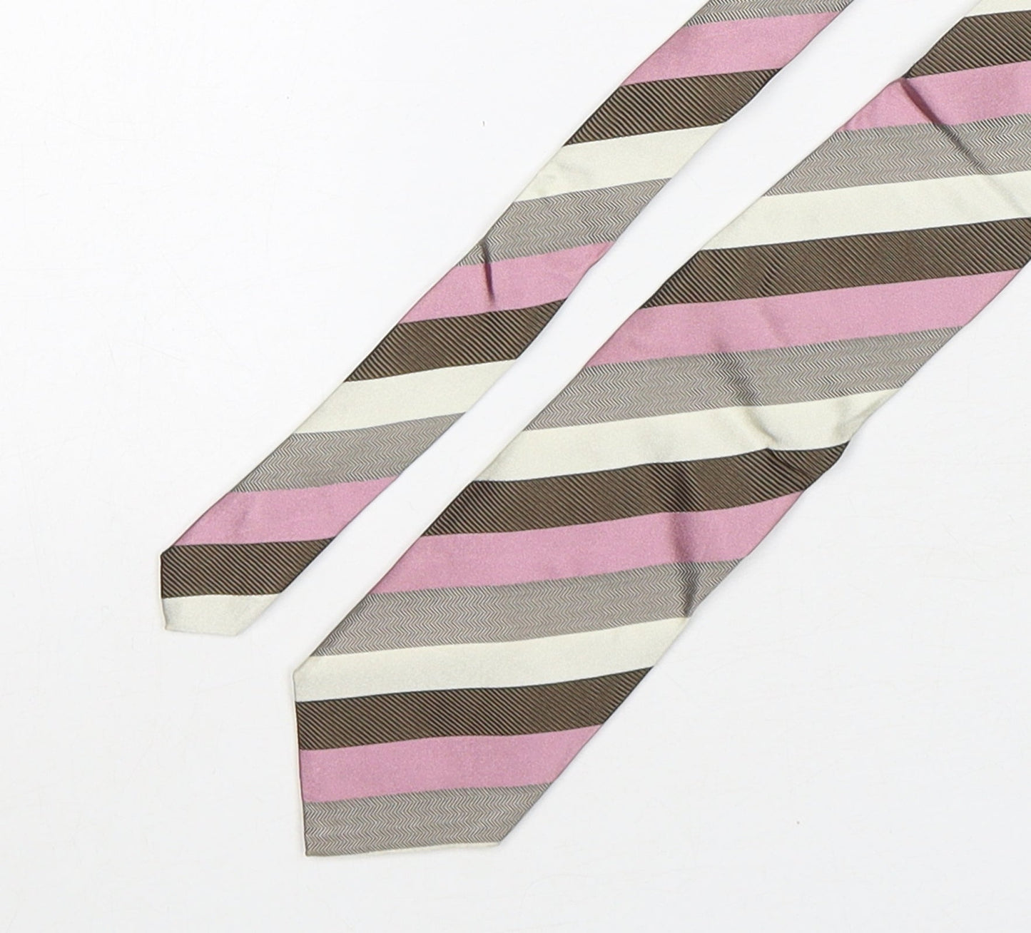 NEXT Mens Multicoloured Striped Silk Pointed Tie One Size