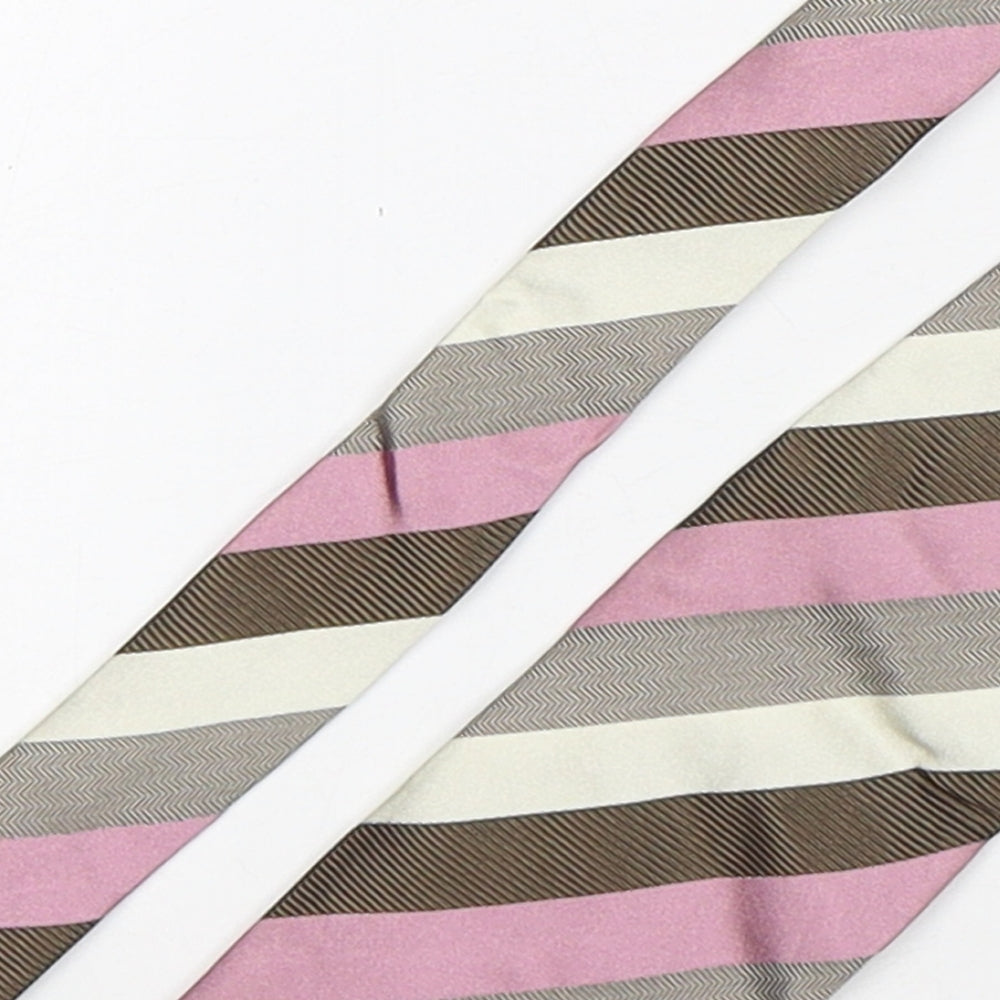 NEXT Mens Multicoloured Striped Silk Pointed Tie One Size