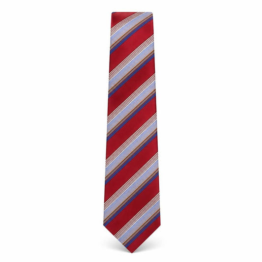 Front view of Tie Rack men’s multicoloured striped silk pointed tie one size