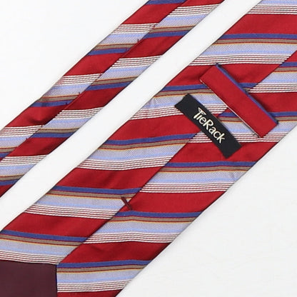 Tie Rack  Mens Multicoloured Striped Silk Pointed Tie One Size