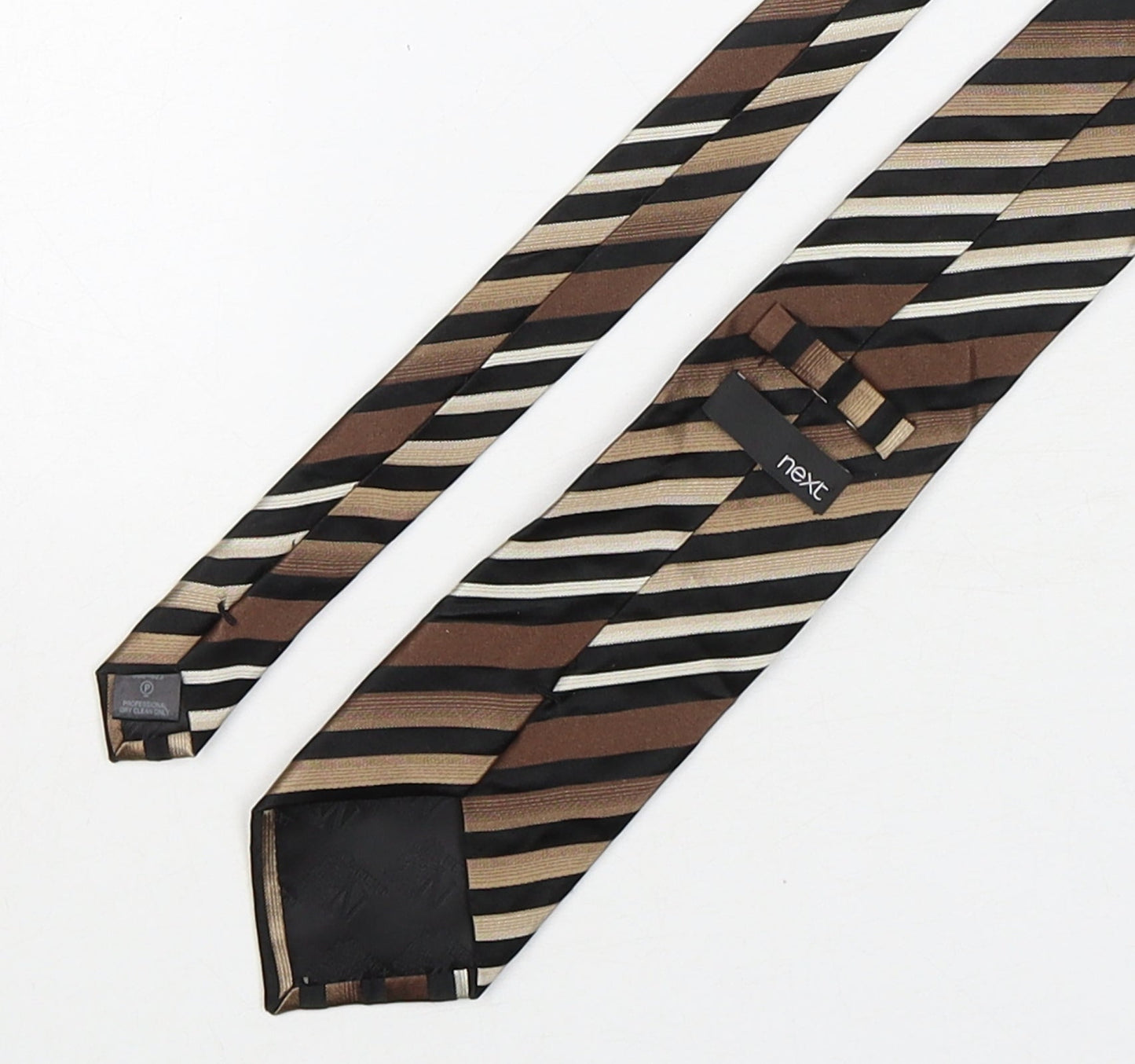 NEXT Mens Multicoloured Striped Silk Pointed Tie One Size