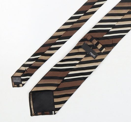 NEXT Mens Multicoloured Striped Silk Pointed Tie One Size