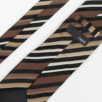 NEXT Mens Multicoloured Striped Silk Pointed Tie One Size